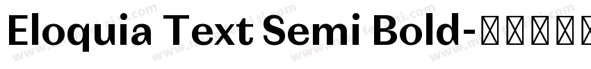 Eloquia Text Semi Bold字体转换